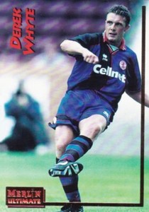 DEREK WHYTE, MIDDLESBROUGH, MERLIN ULTIMATE, 1995-96 PREMIER LEAGUE CARD.