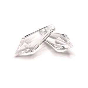 4, 20 or 50 BULK pcs Faceted Clear Teardrop Pendant Charms-US Seller - CL1024 - Picture 1 of 3