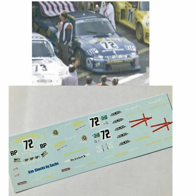 abziehbilder 1/43 porsche 935 le Mans 1979 Hawaian Tropic N. 72 Blue - Immagine 1 di 2