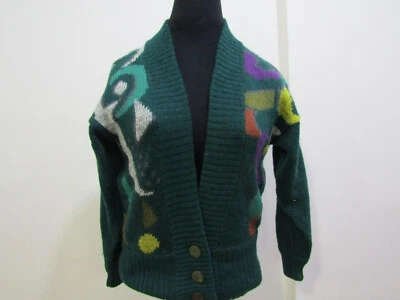 Skvj 100% Wool Buttoned Cardigan Chest Size 42/44 UK 14/16 Sku 6338 - Image 1 of 4
