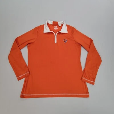 Camisa polo masculina Cutter & Buck laranja média casual conforto ao ar livre - Imagem 1 de 4