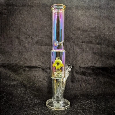 RORA 12" Fish Design Glass Water Bong Thick Plating Smoking Glass Pipe Bong 14.5mm