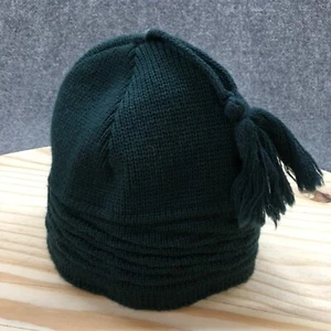 Wigwam Tassel Beanie Hat Youth Green One Size Adjustable Slouch Knitted Acrylic - Picture 1 of 11