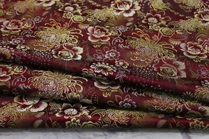 1960s/3.2 yard/Luxury vintage silk jacquard fabric/Vine brocade,floral cloth - Picture 1 of 9