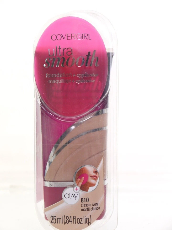 COVERGIRL ULTRA SMOOTH FOUNDATION + APPLICATOR FLAWS FACIAL HAIR #845 SOFT HONEY - Image 1 of 1
