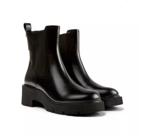 Camper Leder Schwarz Milah Stiefel Damenschuhe Größe 37 (6,5 US) Neu ohne Karton - Bild 1 von 12