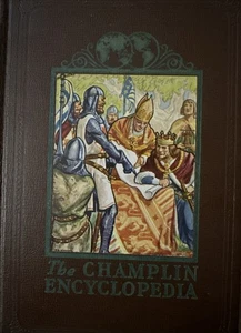 The Champlin Encyclopedia Places And Events 1948 Brown/gold HB Antique Book - Imagen 1 de 16