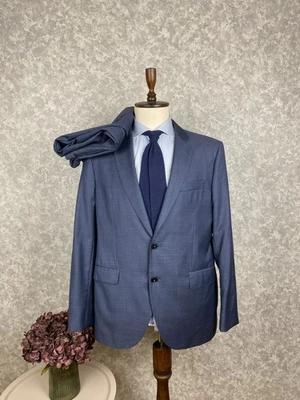 Hackett London Blue Wool 2 Piece Formal Suit 44, EU 54 W36 L32 - Image 1 of 4