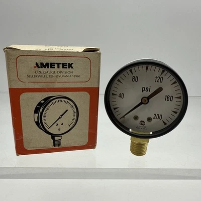 Vintage US Gauge 0-15 PSI. 2" Round. Made In Usa Sellersville Pa. Untested new. - Image 1 of 4