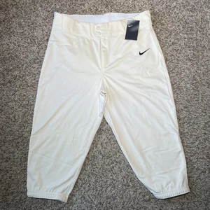 Nike Baseball Pants Team Vapor Select Mens Large Cream Knicker 3/4 BQ5400-120 - Picture 1 of 6