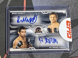 2014 Topps UFC Champions Renan Barao Brad Pickett Fight Night Dual Auto /10 SP - Picture 1 of 2