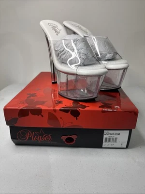 Talla 7 - 6" Plataformas Tacones Zapatos Pole Dance Pleaser ASP601/CM *NUEVO CON CAJA* Foto 1 de 4