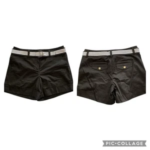 NWT White House Black Market Black Belted 5” Inseam Shorts Size 4 - Picture 1 of 7