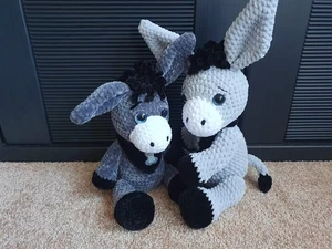 Esel Amigurumi Häkeltiere ca. 31 -41 cm samtweiche Kuscheltiere Handarbeit - Bild 1 von 11