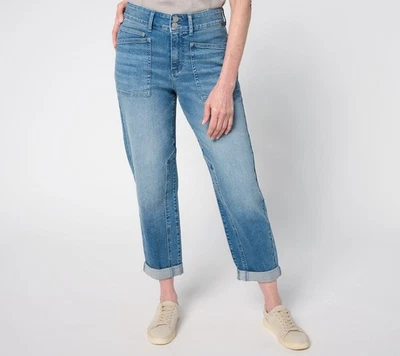 LOGO by Lori Goldstein Women's Plus Sz Pants 18 Regular Indigo Blue A683882 - Image 1 of 4