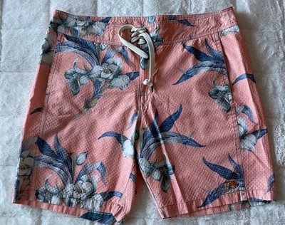 Tommy Bahama Relax Azul Melocotón Hawaiano Floral Tropical Natación Board Shorts 38 Foto 1 de 4