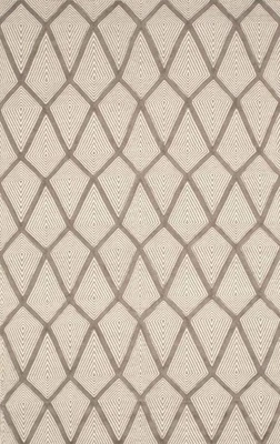 Alfombra de lana anudada a mano gris diamante de moda Foto 1 de 4