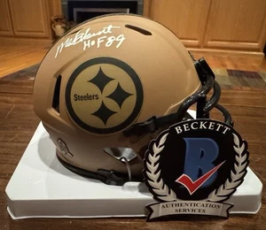 Mel Blount Signed Steelers 2023 Salute to Service Mini Helmet HOF 89 Beckett - Imagen 1 de 12