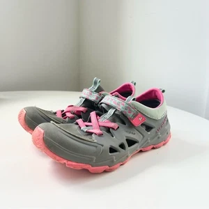 Merrell Girls Hydro 2.0 Waterproof Sandals Hiking Shoes Gray Pink Sz 5 Youth - Picture 1 of 9