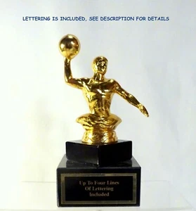 VINTAGE METAL GOLD MALE WATER POLO TROPHY SWIMMING FIGURE ( # 44 E ) - Picture 1 of 5