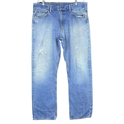 Polo Ralph Lauren 867 Classic Jeans Men 36x32 Faded Paint Distressed Soft Logo - Image 1 of 4