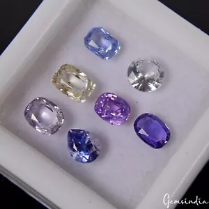Multi Color Ceylon Sapphire Lot~3.60 Ct/4-5mm Untreated Loose Eye Clean Gemstone - Picture 1 of 5