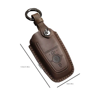 Schlüsseletui mit Kette, Leder, passend für Ford Fusion F150 Explorer - Picture 1 of 4