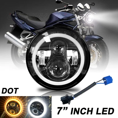 Faro Proyector LED con Señal de Giro DRL para SUZUKI SV650 MOTO 7" pulgadas Foto 1 de 4