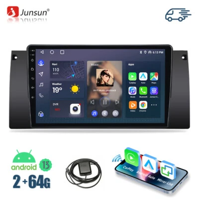 Für BMW E39 E53 X5 5er 1999-2005 64G Android 13 Autoradio CarPlay GPS Navi DE - Bild 1 von 4