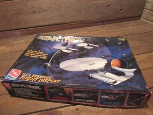 Vgt 1995 Star Trek USS Enterprise Flight Display Ship Model Kit - NEW Opened Box - Picture 1 of 10