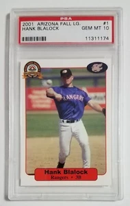 Hank Blalock 2001 Arizona Fall League #1 PSA 10 GEM MINT Rangers - Foto 1 di 2