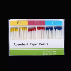 Dental Endodontics Absorbent Paper Points F1 F2 F3 Obturating Point Cleaning - Picture 1 of 26