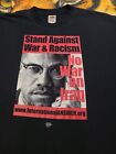 Vintage Malcolm X Shirt Stand Against War & Racism 2XL