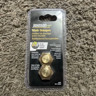 Johnson 405 Stair Gauges Fits All Framing Squares For Repeat Angle Cuts - Image 1 of 2