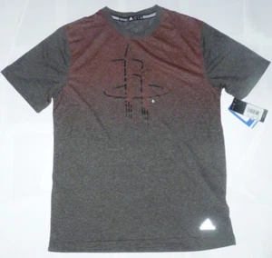 NEW ADIDAS NBA Houston Rockets T Shirt Climalite L Large Men Grey Gray NWT - Picture 1 of 2