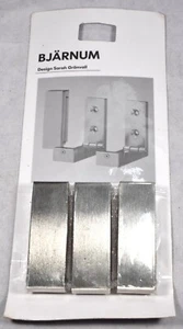 New in Package 3 Ikea Bjarnum Stainless Steel Folding Coat Hat Clothing Hooks - Picture 1 of 2