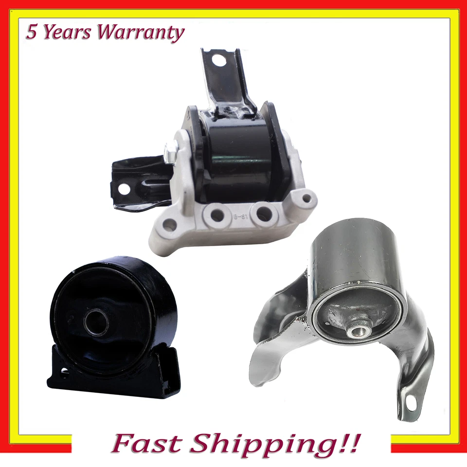 Montaje de motor para Mitsubishi Outlander 2008-2013 2,4 L tracción delantera conjunto de 3 piezas nuevo Foto 1 de 4