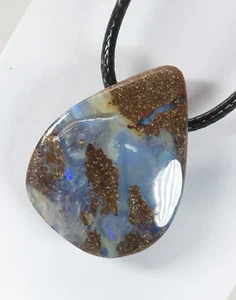 Australian Boulder Opal 40.84ct Natural Queensland Drilled Pendant. - Picture 1 of 5