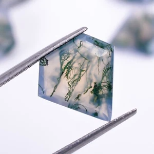 Natural Moss Agate Faceted Cut Kite 8X8mm Wholesale Gemstone Birthday Gift 1Ct. - Picture 1 of 4