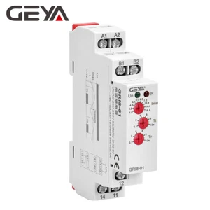 GEYA Over Under Current Monitoring Protection Relay 0.5/1/2/5/8/16A ACDC24-240V - Picture 1 of 16