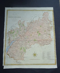 Antike Karte von Gloucestershire von John Cary 1813 - Bild 1 von 5