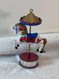 Vintage Christmas ornament carousel hobby horse Noma OH9190 - Picture 1 of 5