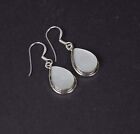 925 Solid Sterling Silver Mother Of Pearl Hook Earring-1.2 Inch r540