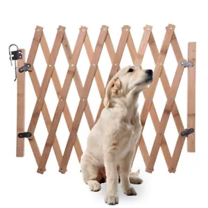 Acordeón expandible puerta para perro valla plegable de madera para mascotas puerta de protección - Imagen 1 de 15