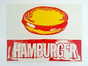 ANDY WARHOL FOUNDATION RARE VTG 1993 LITHOGRAPH POP ART PRINT " HAMBURGER " 1985 - Picture 1 of 10
