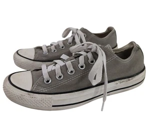 Converse All Star Chuck Taylor Low Top Sneakers Womens 7 Mens 5 Gray Punk Grunge - Picture 1 of 11