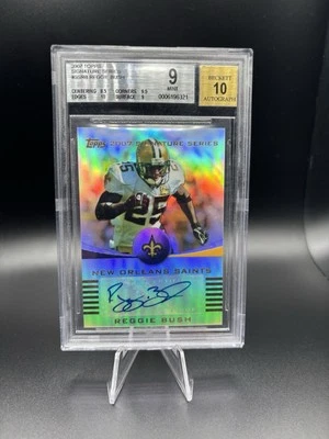 2007 Topps Signature Series /50 Reggie Bush #SS-RB Auto Autograph BGS 9 Saints - Image 1 of 2