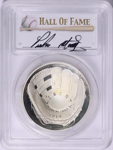 2014 P $1 Baseball Hall Of Fame Pedro Martinez Signed PCGS PR70DCAM Top Pop Rare - Picture 1 of 3