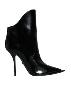 Dolce & Gabbana Patent Leather High Heel Ankle Boots Women Black - Picture 1 of 6