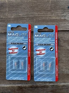 De Colección Maglite Bombillas de Repuesto Lámparas LM2A001U Mini Maglite 2 Celdas AA/AAA Paquete de 2 - Imagen 1 de 4